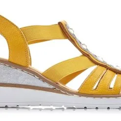 Rieker Kiilasandaalit V3572-68 Keltainen