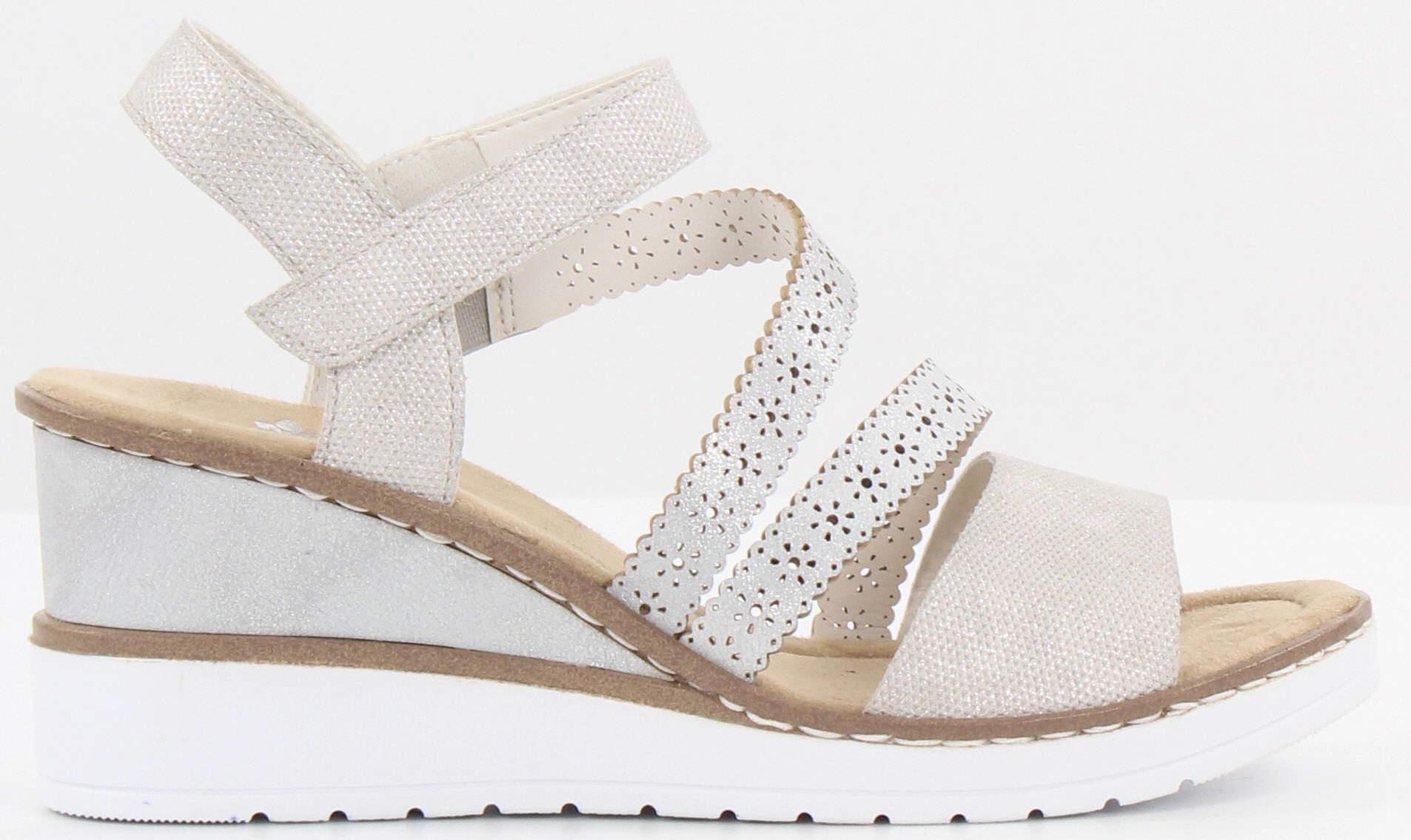 Rieker Kiilasandaalit V3551-60 Beige 1 Rieker Kiilasandaalit V3551-60 Beige