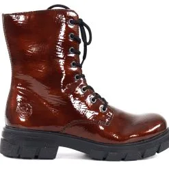 Rieker Naisten Kiiltävät Nilkkurit Z9120-25 Ruskea