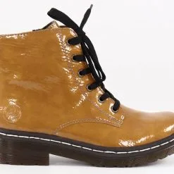 Rieker Naisten Kiiltävät Nilkkurit 76240-68 Keltainen