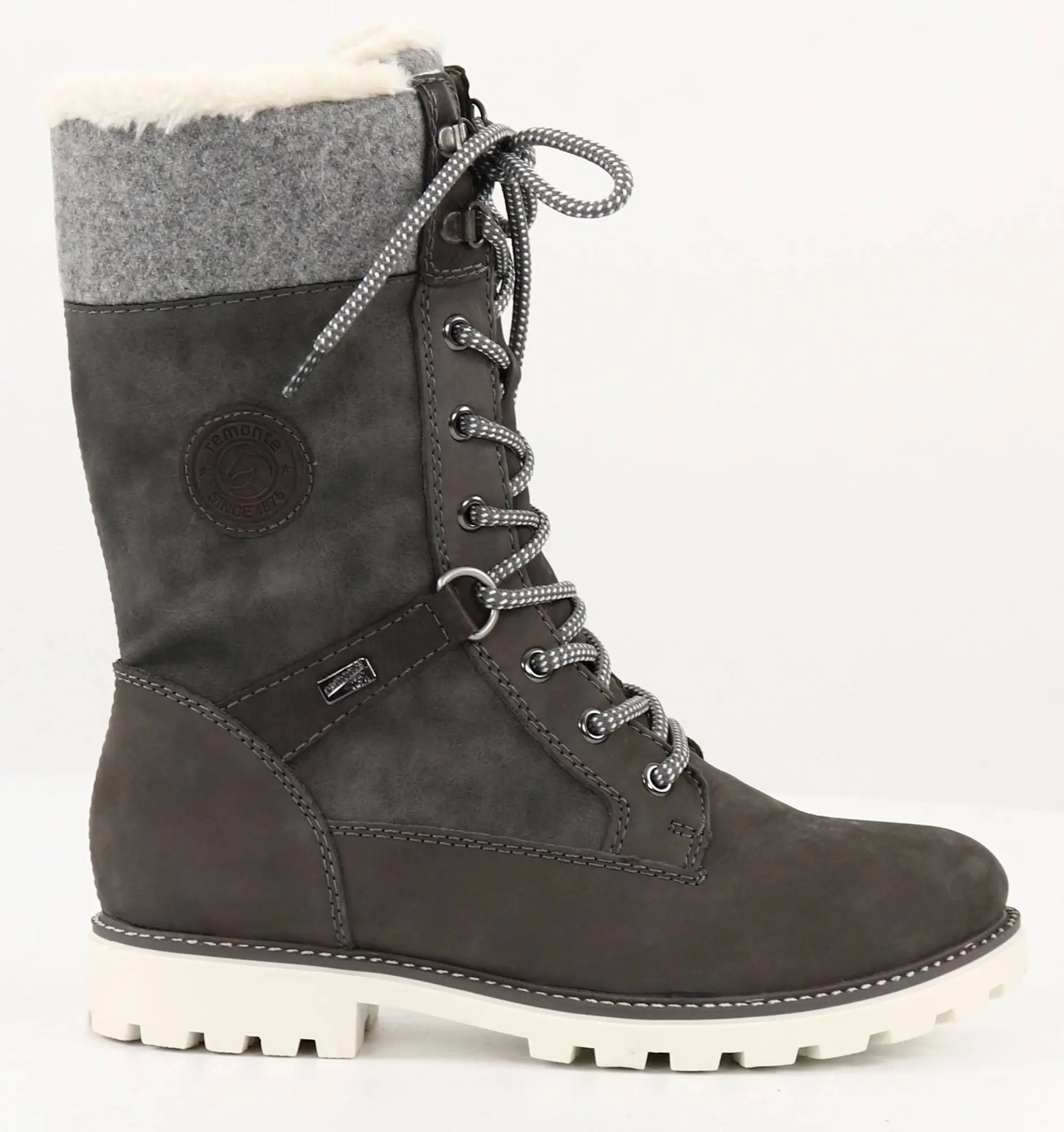 Rieker Remonte Naisten Korkeavartiset Nilkkurit D8474-45 Harmaa 1 Rieker Remonte Naisten Korkeavartiset Nilkkurit D8474-45 Harmaa