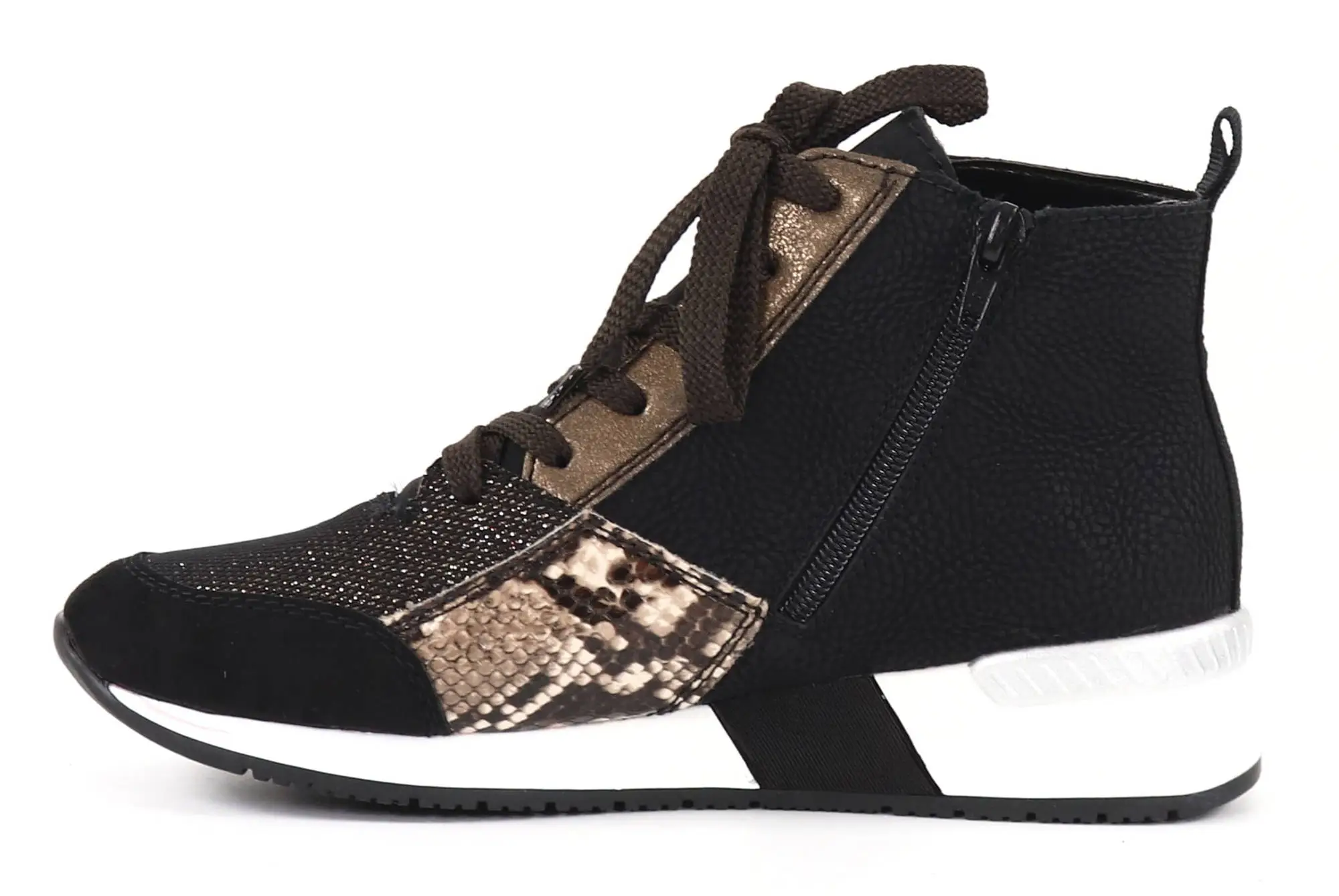 Rieker Naisten Korkeavartiset Tennarit N7610-00 Musta 2 Rieker Naisten Korkeavartiset Tennarit N7610-00 Musta - Image 2