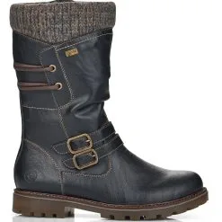 Rieker Remonte Lampaanvillavuorelliset Saapikkaat D8478-01 Musta