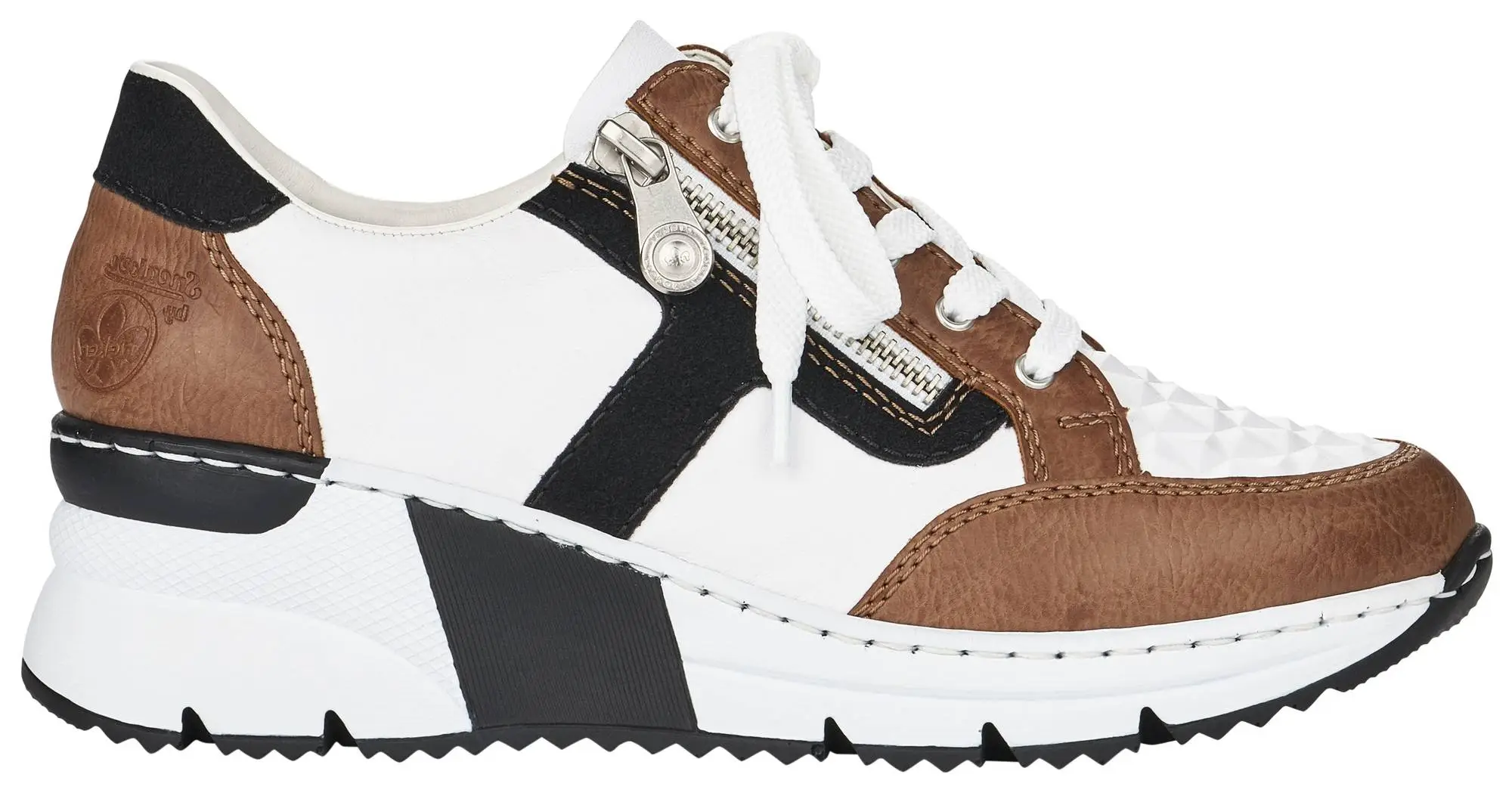 Rieker Naisten Kiilatennarit N6303-64 Valkoinen/multi 1 Rieker Naisten Kiilatennarit N6303-64 Valkoinen/multi