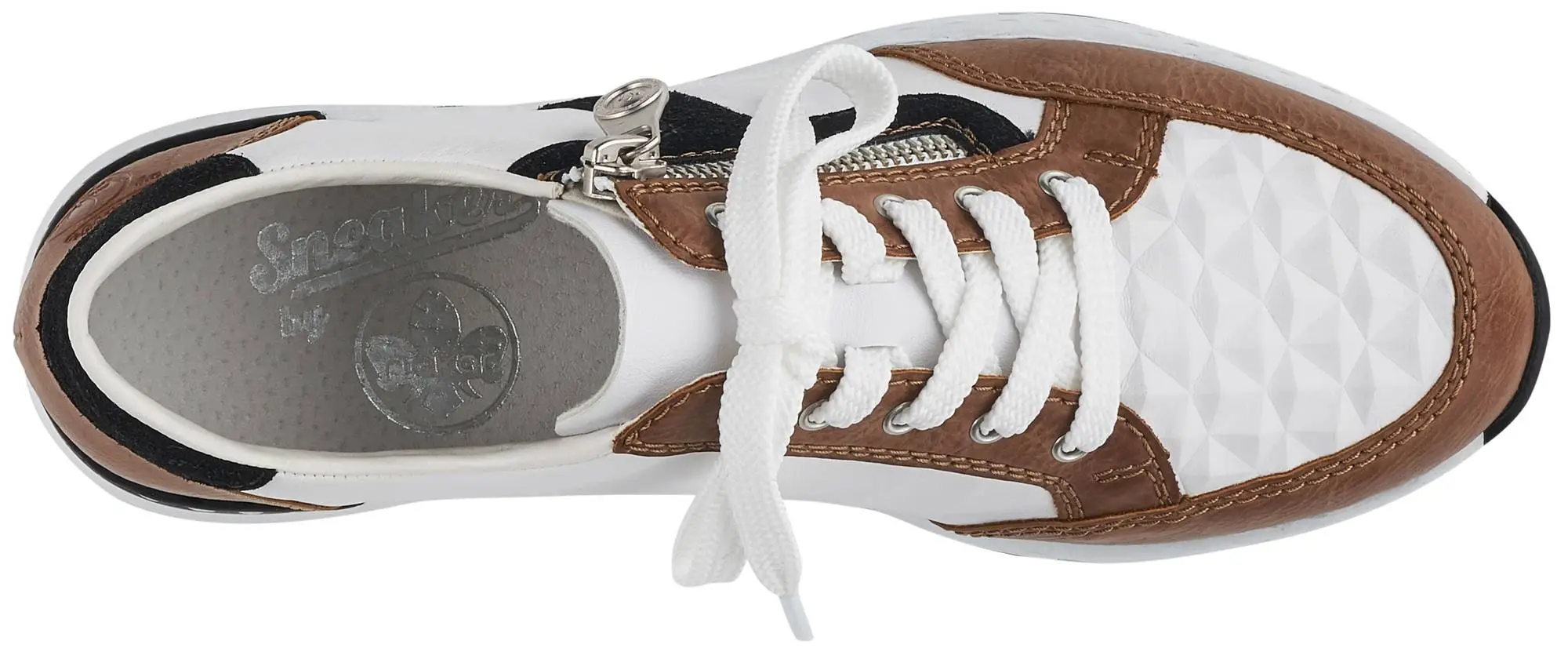 Rieker Naisten Kiilatennarit N6303-64 Valkoinen/multi 3 Rieker Naisten Kiilatennarit N6303-64 Valkoinen/multi - Image 3