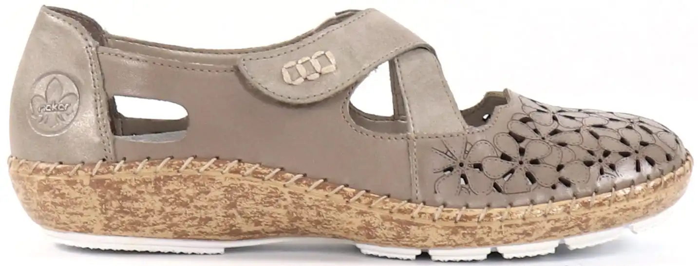 Rieker Naisten Nahkaiset Kävelykengät 44856-64 Beige 1 Rieker Naisten Nahkaiset Kävelykengät 44856-64 Beige