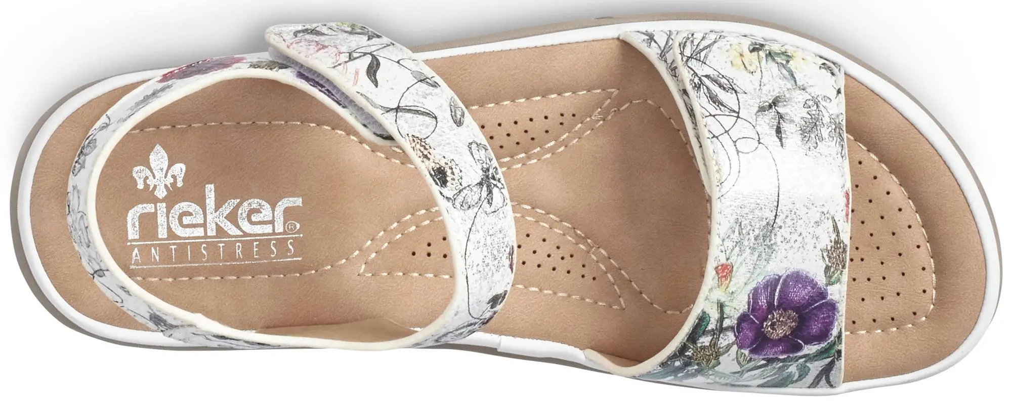 Rieker Naisten Sandaalit Antistress Pohjalla V8850-80 Valkoinen/multicolor 3 Rieker Naisten Sandaalit Antistress Pohjalla V8850-80 Valkoinen/multicolor - Image 3