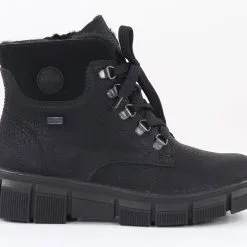 Rieker Naisten Vettähylkivät Nilkkurit X3433-00 Musta