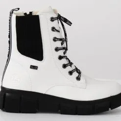 Rieker Naisten Lämminvuoriset Ja Vettähylkivät Nilkkurit X3414-80 Valkoinen