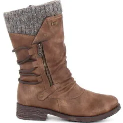 Rieker Remonte Naisten Vettähylkivät Saappaat D8070-25 Ruskea