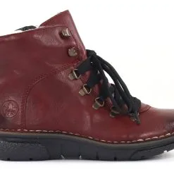 Rieker Naisten Keinomateriaaliset Nilkkurit 73356-35 Viininpunainen