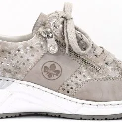 Rieker Naisten Kiilatennarit N4327-80 Metallic