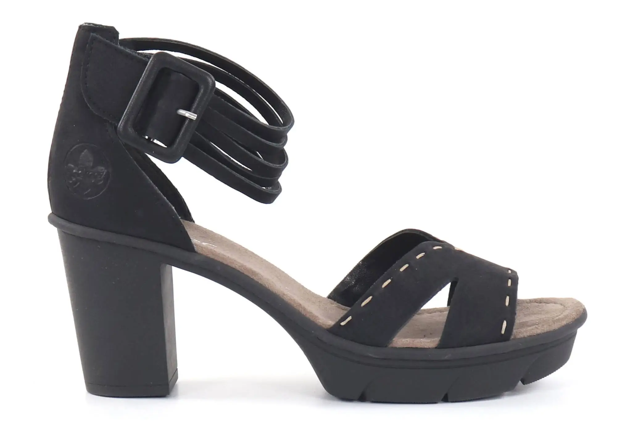 Rieker Naisten Sandaalit 67584-00 Musta 1 Rieker Naisten Sandaalit 67584-00 Musta