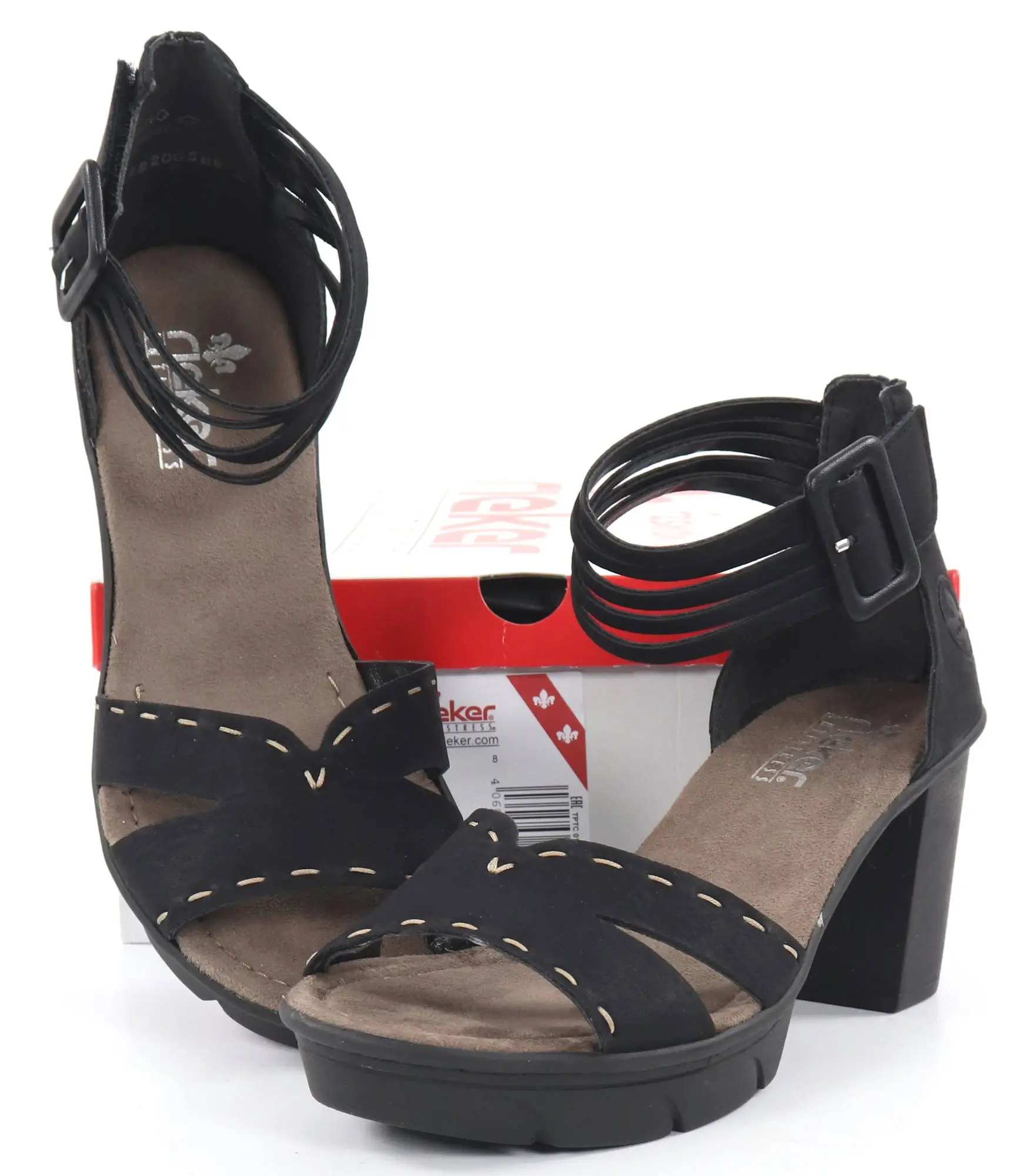 Rieker Naisten Sandaalit 67584-00 Musta 2 Rieker Naisten Sandaalit 67584-00 Musta - Image 2