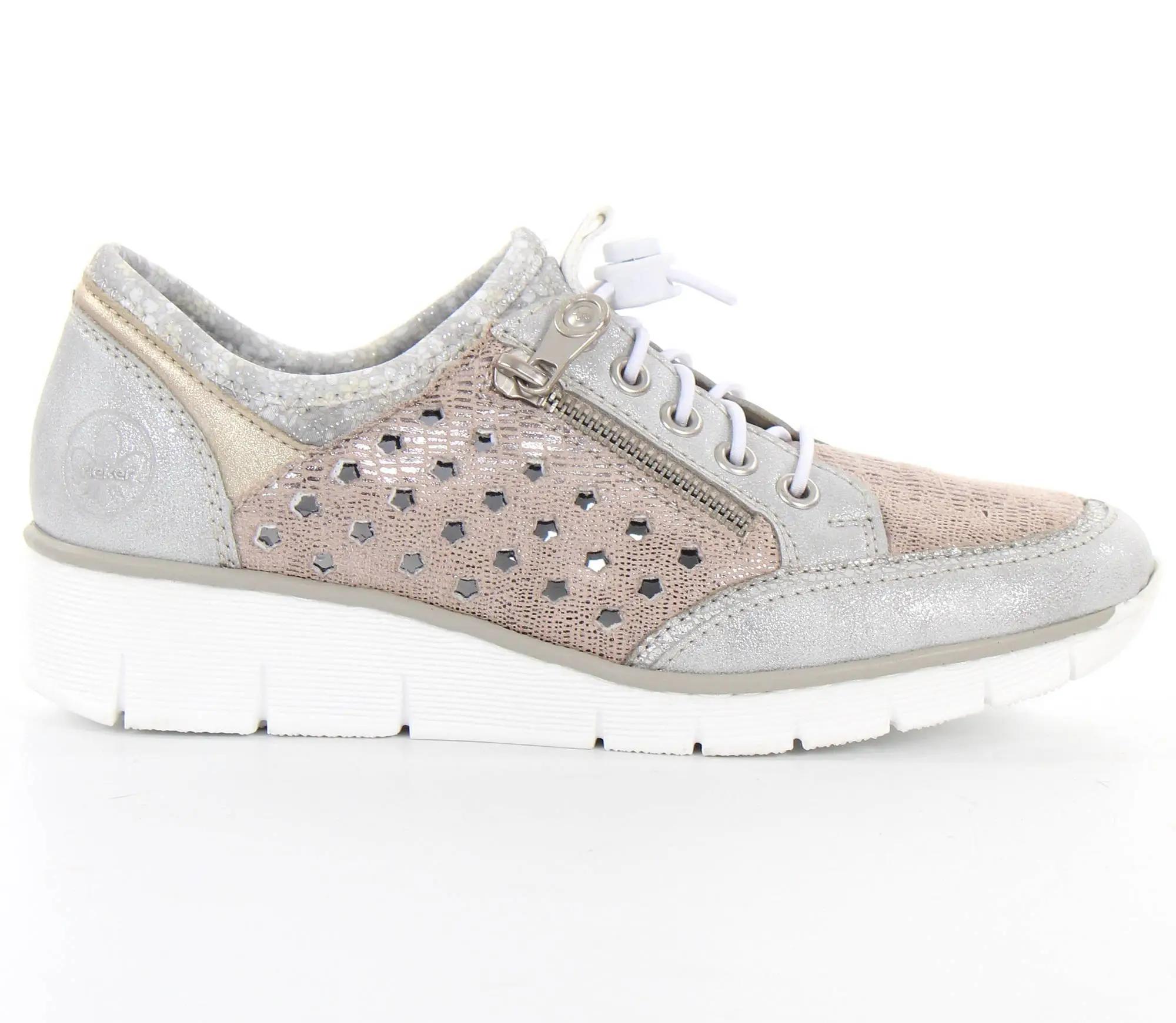 Rieker Kävelykengät 537T3-80 Hopea/roosa 1 Rieker Kävelykengät 537T3-80 Hopea/roosa