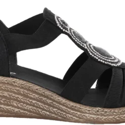 Rieker Kiilasandaalit 62459-00 Musta