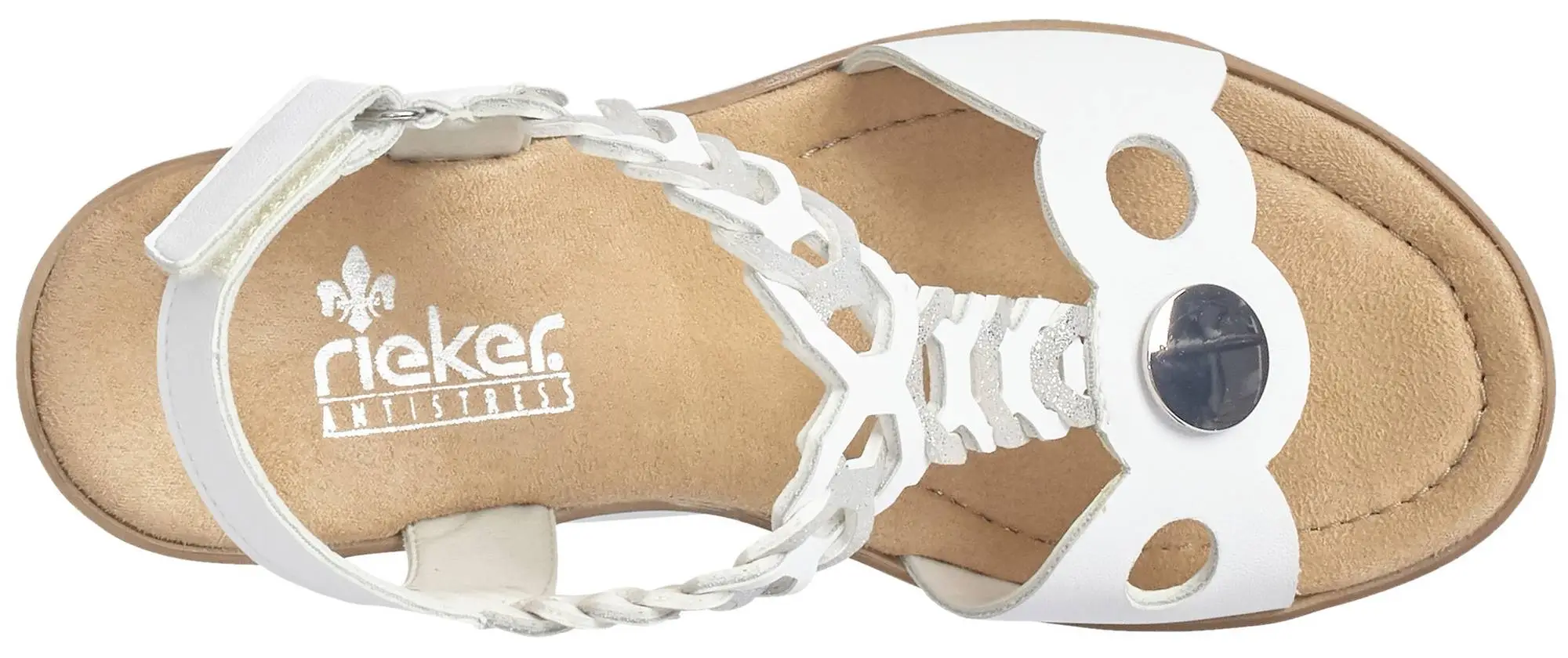 Rieker Kiilasandaalit 655H4-80 Valkoinen 3 Rieker Kiilasandaalit 655H4-80 Valkoinen - Image 3