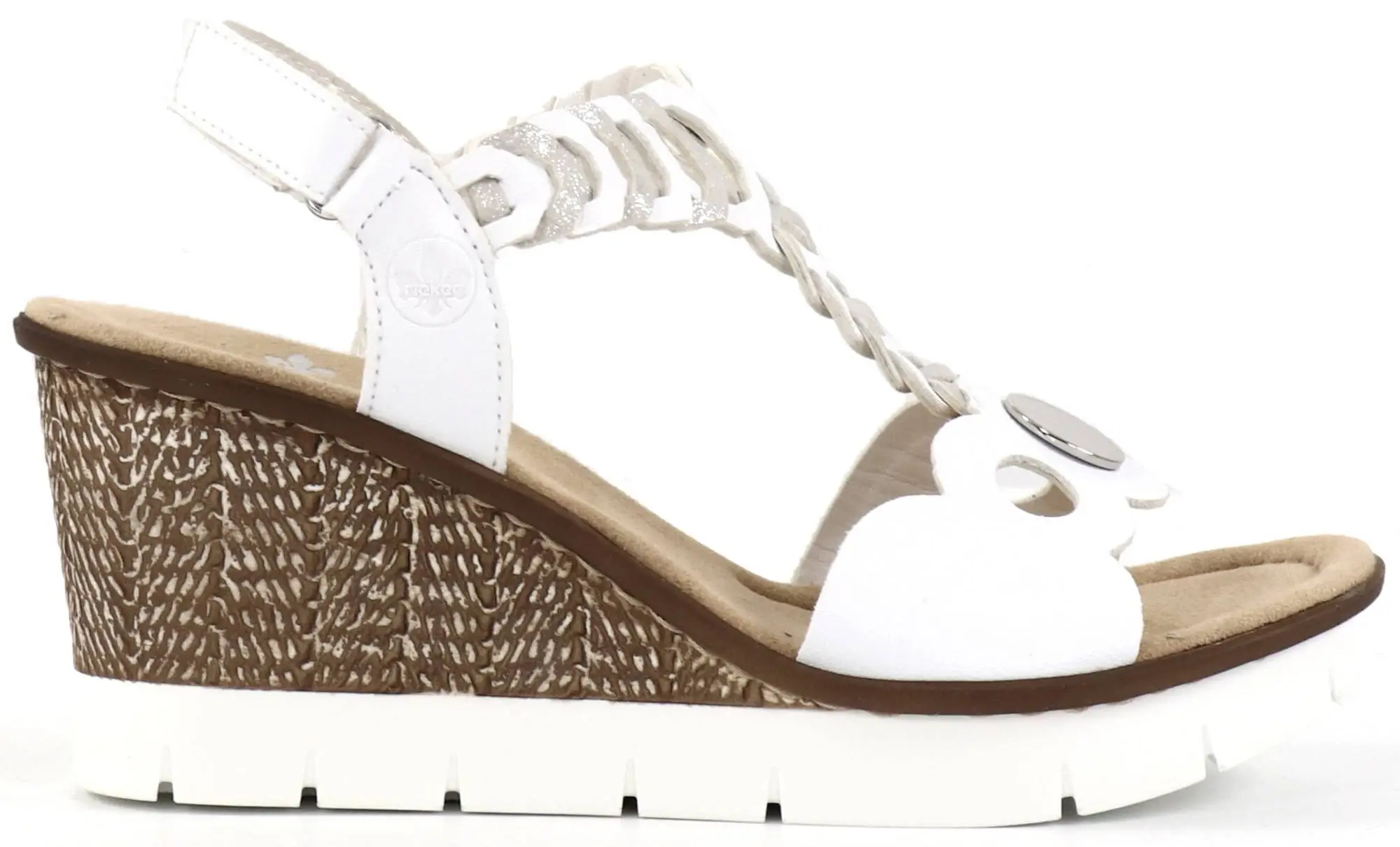 Rieker Kiilasandaalit 655H4-80 Valkoinen 1 Rieker Kiilasandaalit 655H4-80 Valkoinen