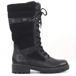 Rieker Remonte Naisten Vettähylkivät Saappaat D0B76-01 Musta