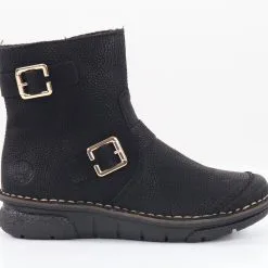 Rieker Naisten Nilkkurit Keinomateriaalia 73351-00 Musta