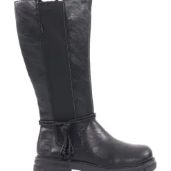 Rieker Naisten Saappaat Keinomateriaalia Z9193-00 Musta