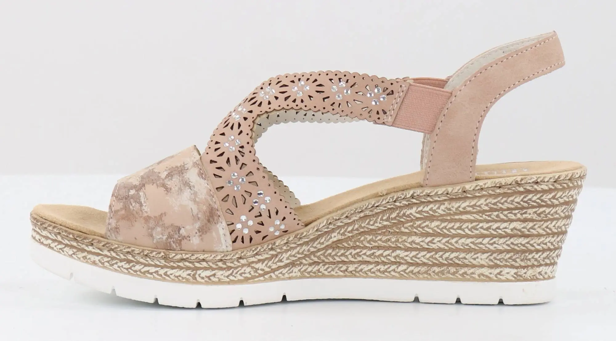 Rieker Naisten Kiilasandaalit 61916-31 Roosa 2 Rieker Naisten Kiilasandaalit 61916-31 Roosa - Image 2