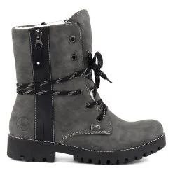 Rieker Naisten Korkeavartiset Nilkkurit 785K0-45 Harmaa