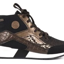 Rieker Naisten Korkeavartiset Tennarit N7610-00 Musta