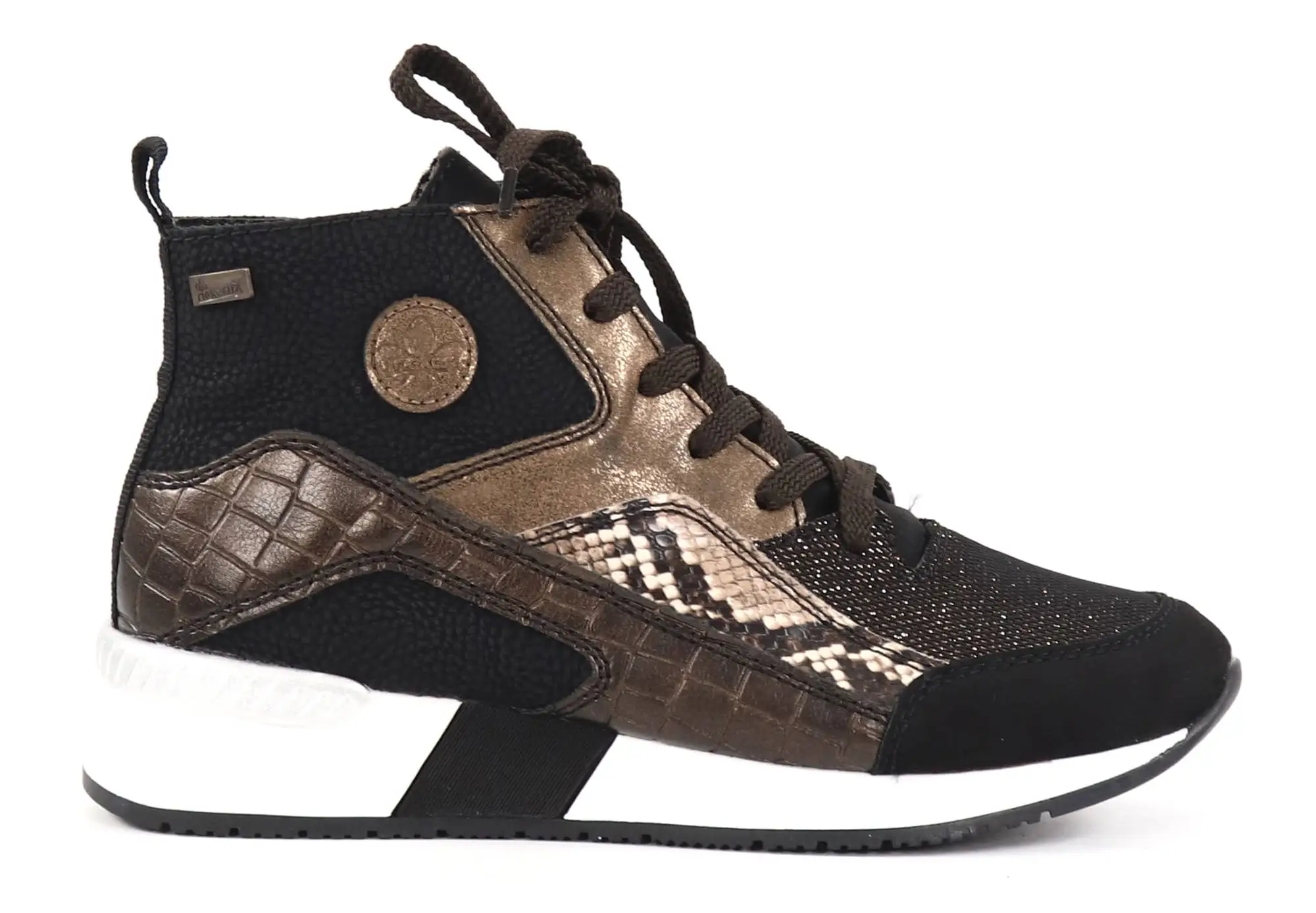 Rieker Naisten Korkeavartiset Tennarit N7610-00 Musta 1 Rieker Naisten Korkeavartiset Tennarit N7610-00 Musta