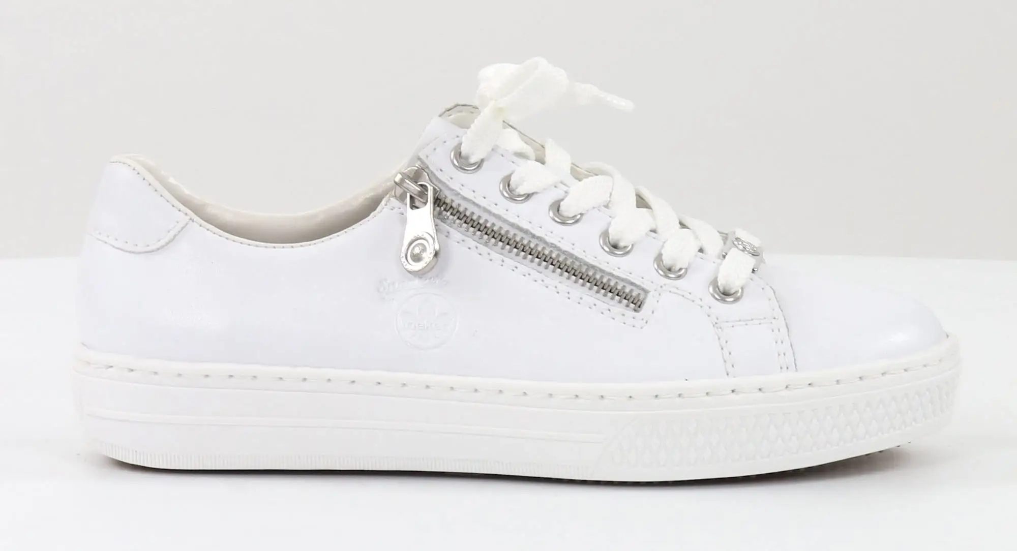 Rieker Naisten Nahkatennarit L59L1-83 Valkoinen 1 Rieker Naisten Nahkatennarit L59L1-83 Valkoinen