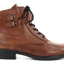 Rieker Naisten Nilkkurit Vetoketjulla Ja Nauhoituksella 77824-25 Ruskea