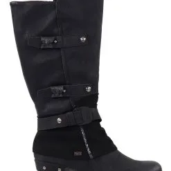 Rieker Naisten Saappaat 93684-00 Musta